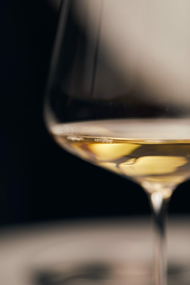 close up of nuri wine in glass